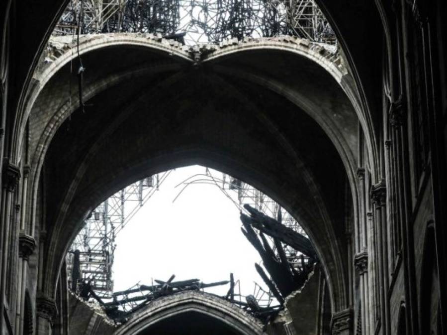 Así quedó la catedral de Notre Dame después del incendio