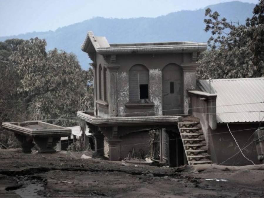 Así quedaron las viviendas de las familias guatemaltecas luego de la erupción del volcán de Fuego