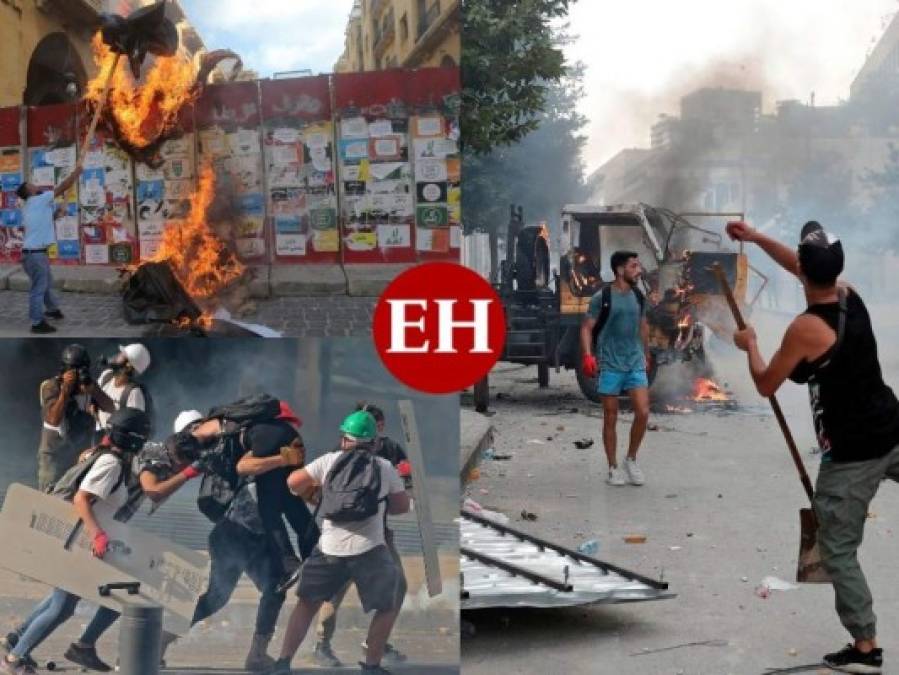 En Imágenes: Ira por corrupción y negligencia en explosión desata protestas en Beirut