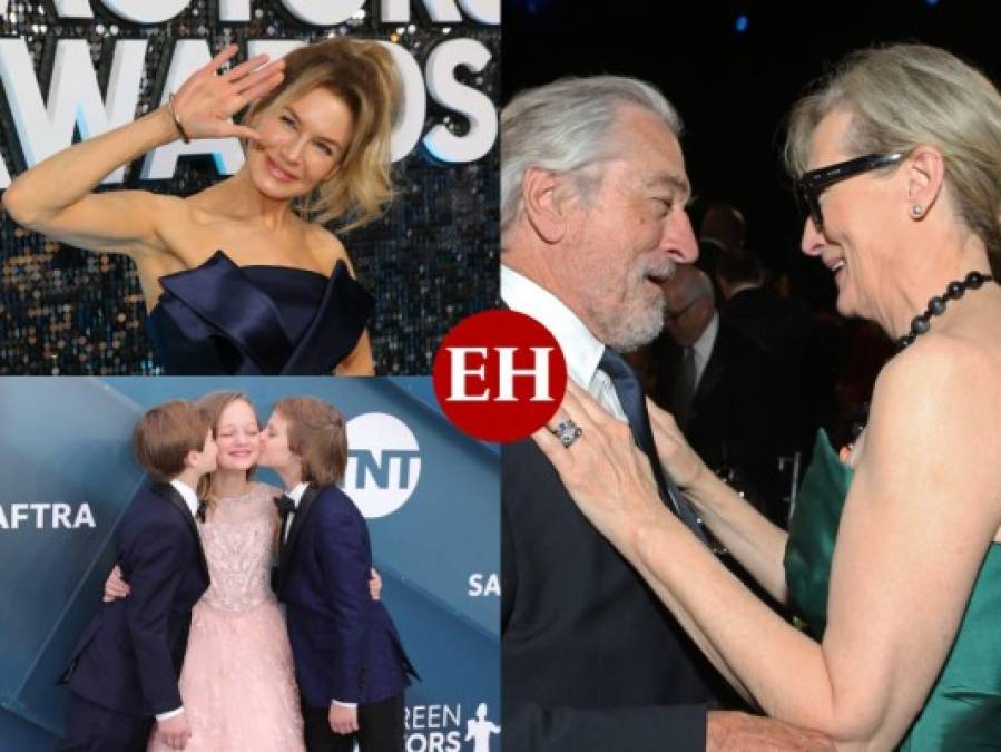 Besos, abrazos y parejas memorables, lo que no se vio en SAG Awards 2020