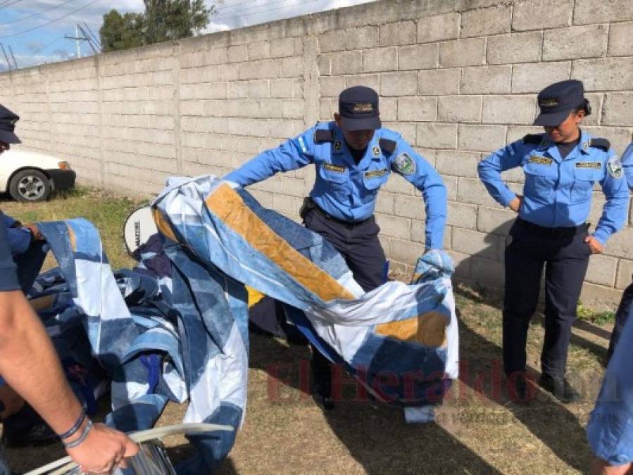 FOTOS: Extremas medidas de seguridad en el Carlos Miranda para Motagua vs Real Sociedad