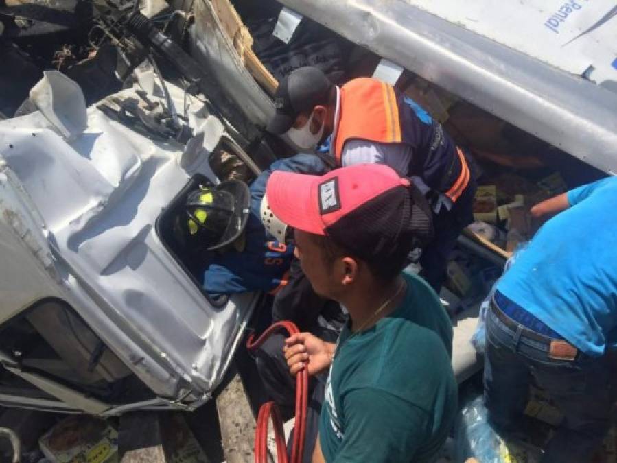 Las imágenes del aparatoso accidente en Copán que dejó 10 heridos