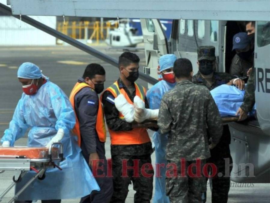 Así fue el traslado a Tegucigalpa de los heridos tras el voraz incendio en Guanaja