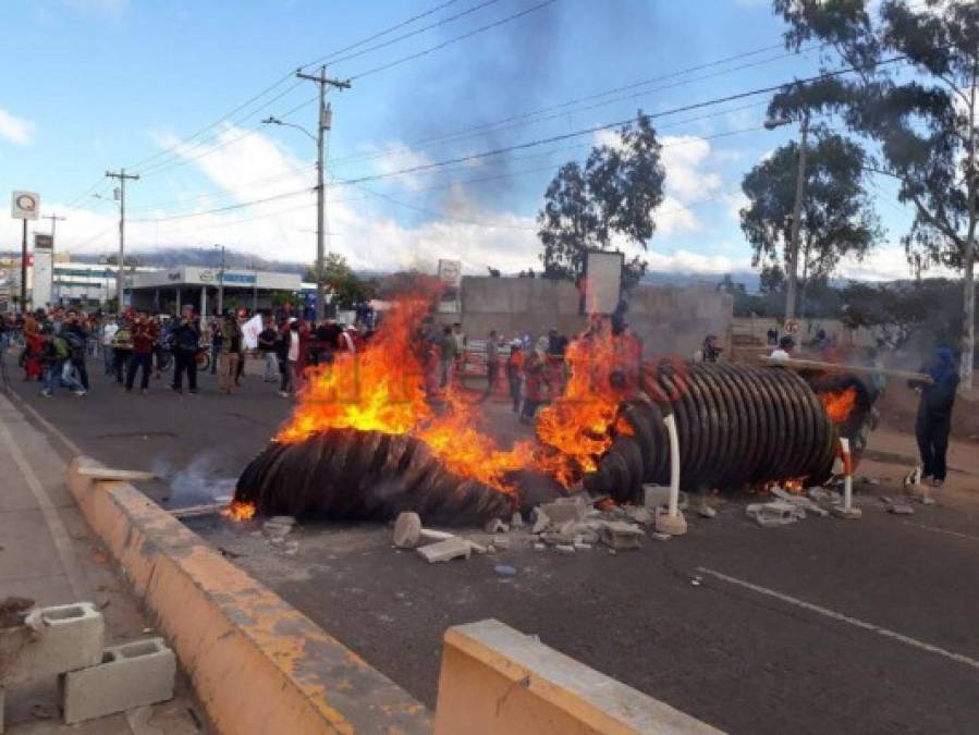 Alianza de Oposición realiza tomas en la capital durante investidura de Juan Orlando Hernández