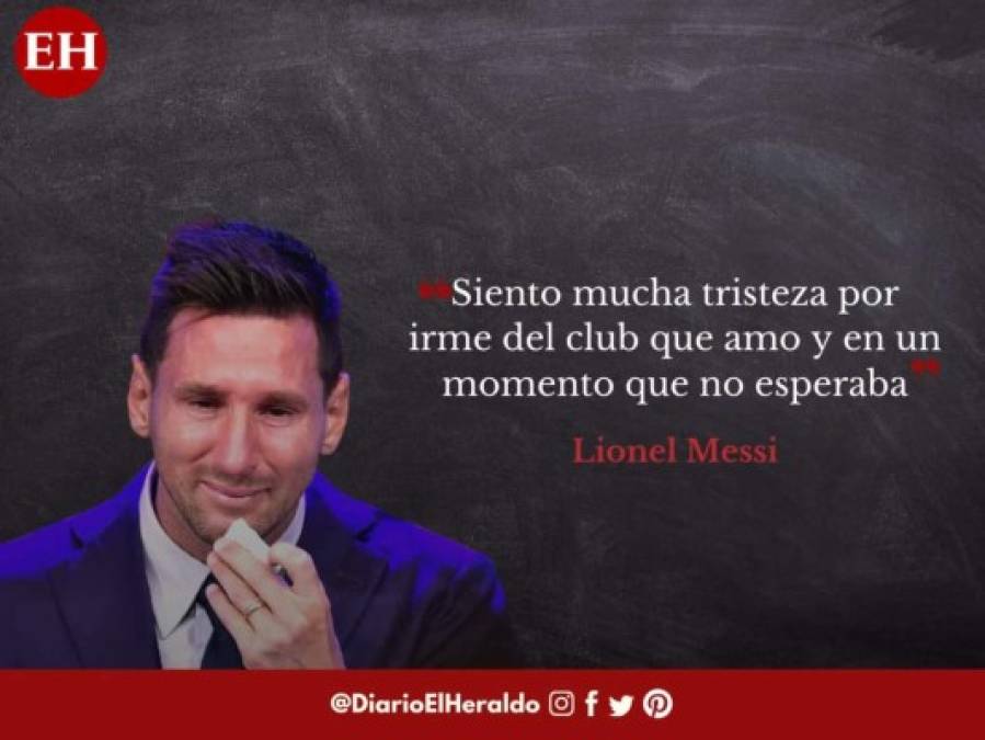Las difíciles y tristes frases que pronunció Messi tras su salida del Barcelona