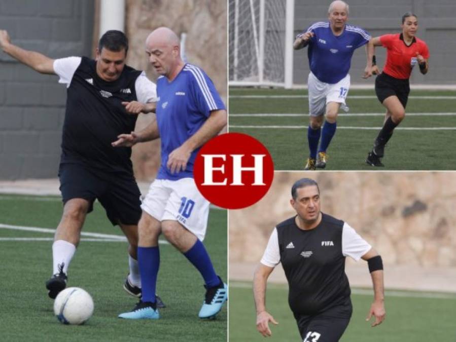 FOTOS: Presidente de la FIFA se viste de futbolista y juega en El Birichiche