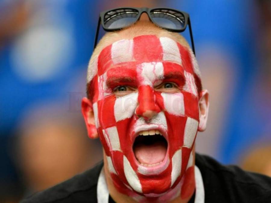 Los rostros más coloridos y apasionados de la final entre Francia y Croacia