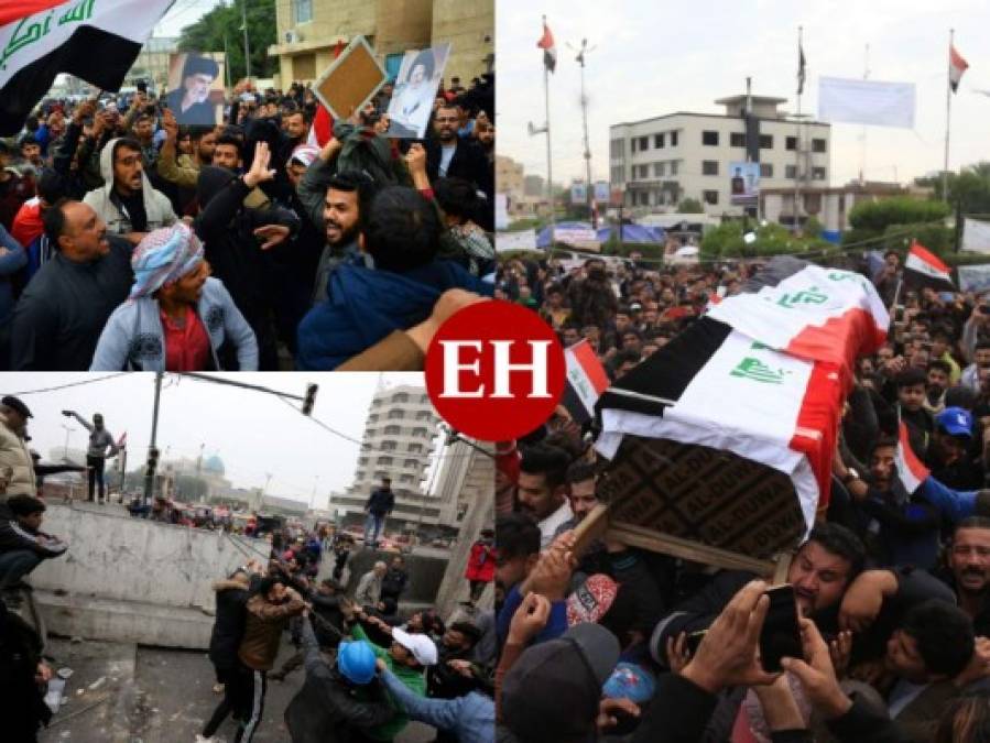 Muerte y desesperación, las imágenes de las últimas protestas en Irak