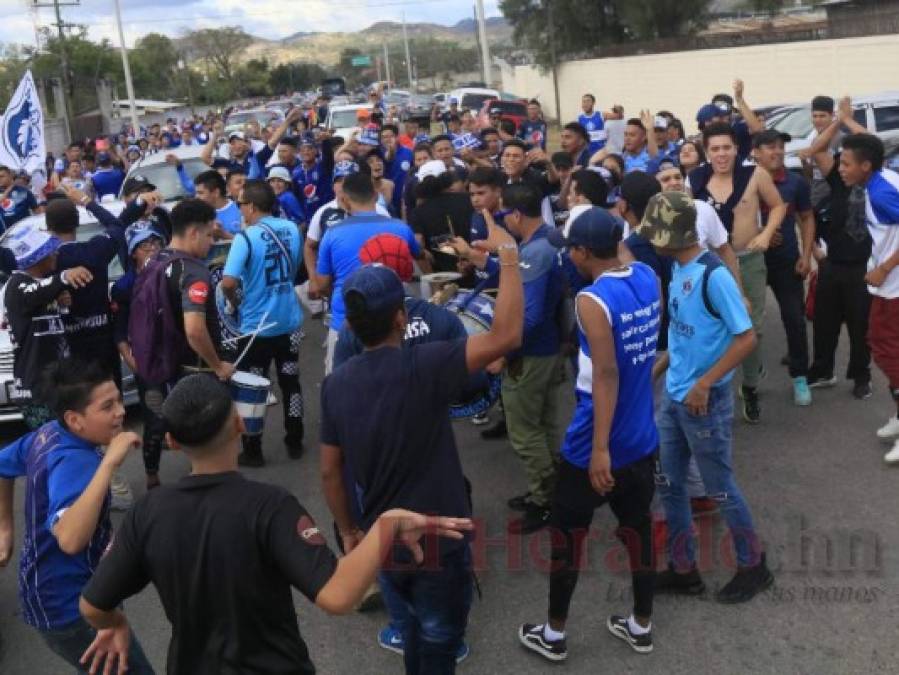 FOTOS: Extremas medidas de seguridad en el Carlos Miranda para Motagua vs Real Sociedad