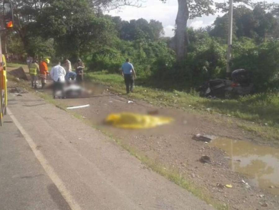FOTOS: Las tristes imágenes del fatal accidente en El Progreso, Yoro