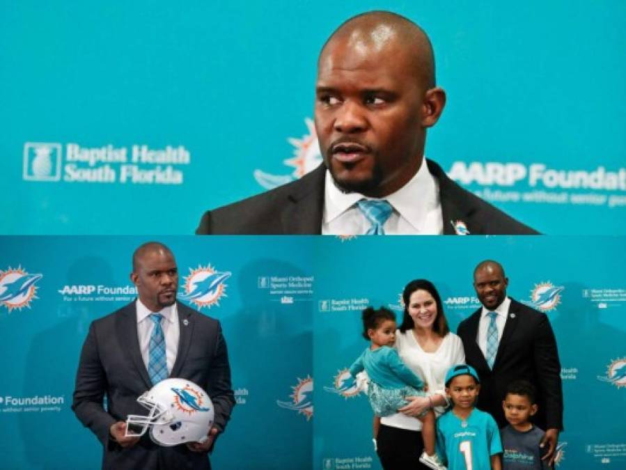 FOTOS: Así se oficializó la contratación del hondureño Brian Flores en los Miami Dolphins