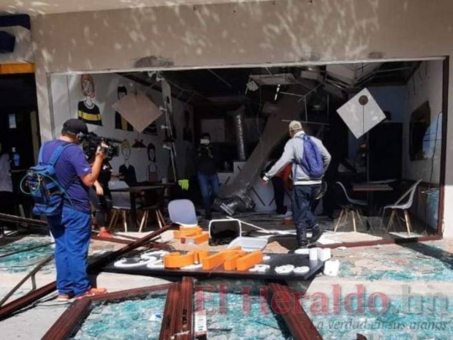 Las imágenes que dejó la explosión en restaurante de la capital