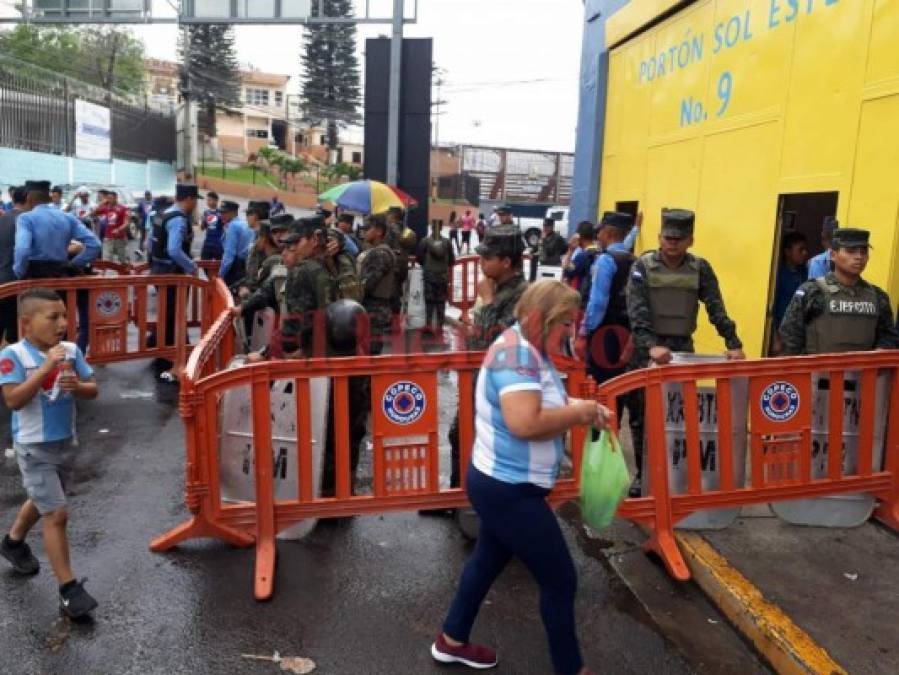 Final de ida Motagua vs Marathón repleta de seguridad en el Estadio Nacional