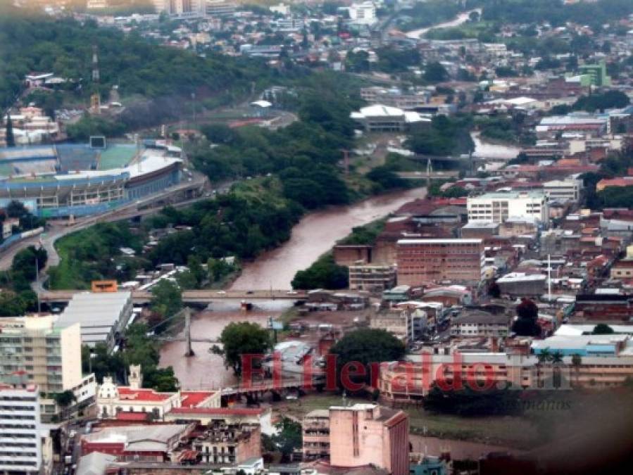 FOTOS: Así se ve desde lo alto la capital de Honduras tras golpe de Eta