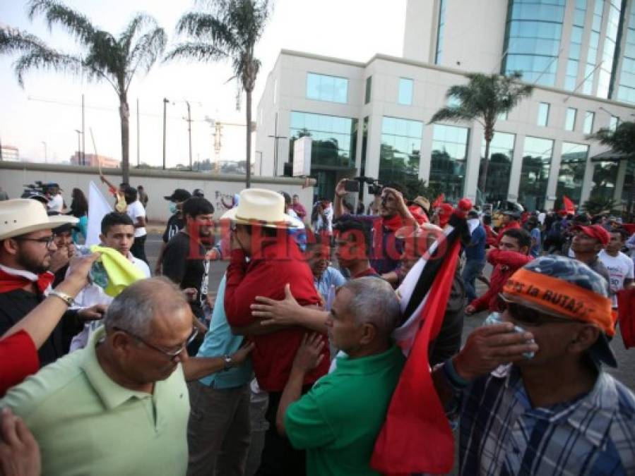 En imágenes, la marcha de la Alianza de Oposición este viernes en la capital de Honduras