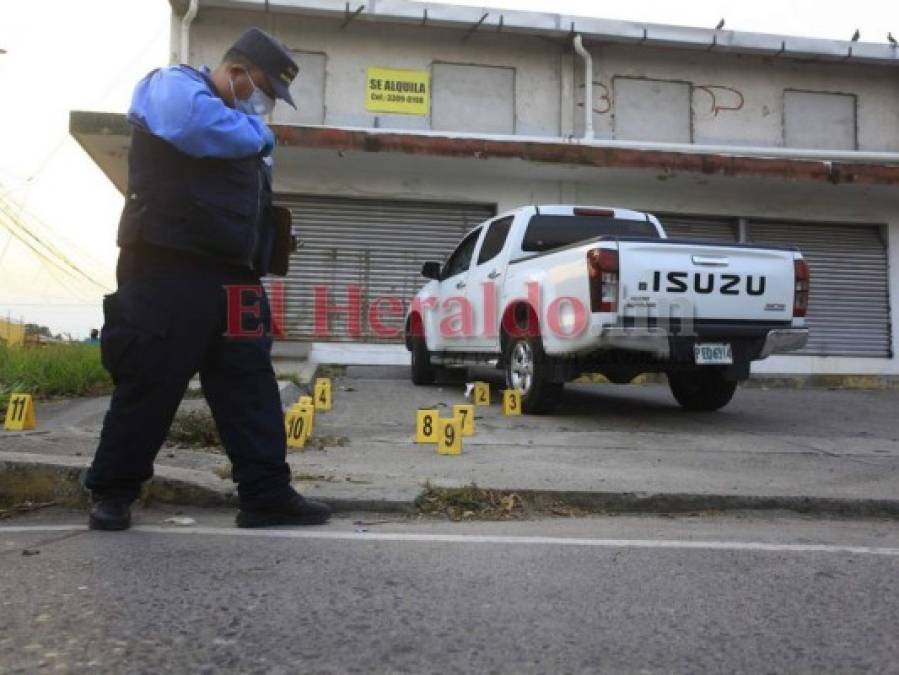 Las imágenes del violento atentado que dejó dos muertos en San Pedro Sula