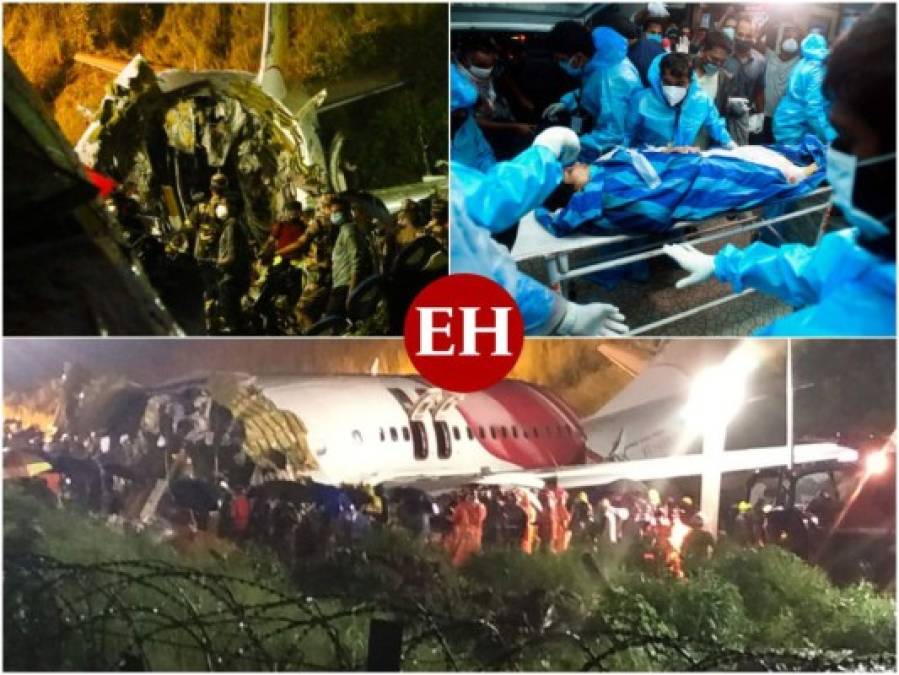 Impactantes imágenes del terrible accidente de avión en India