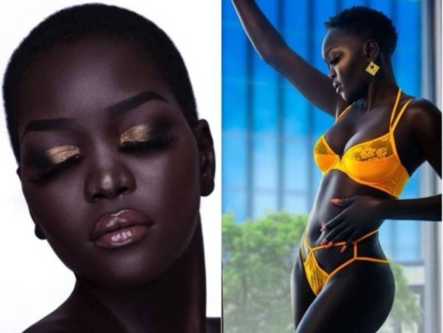 Nyakim Gatwech, la guapa modelo con la piel más oscura del mundo