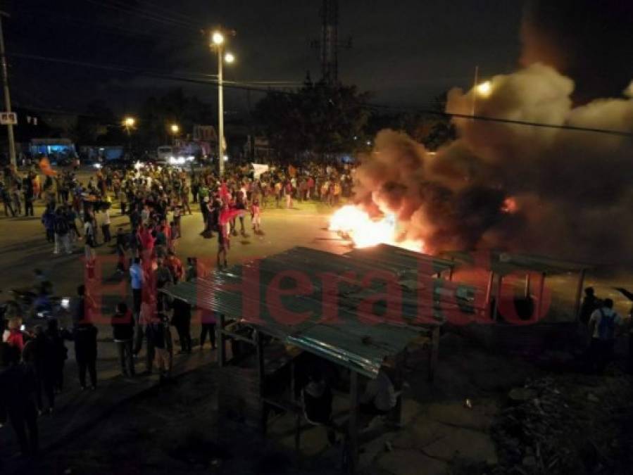 Simpatizantes de Nasralla continúan caos durante manifestaciones