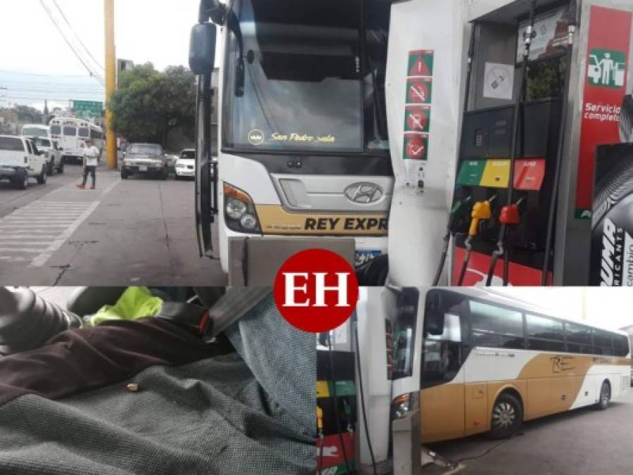 FOTOS: Así quedó la escena del conductor de bus asesinado en Comayagüela