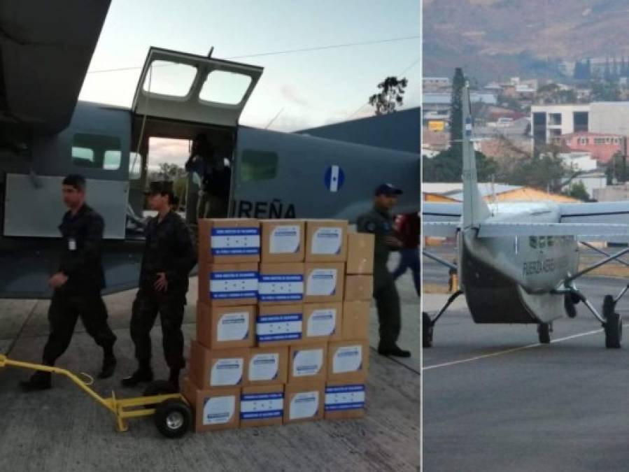 FOTOS: En tres aviones fue enviada ayuda humanitaria de Honduras a Venezuela