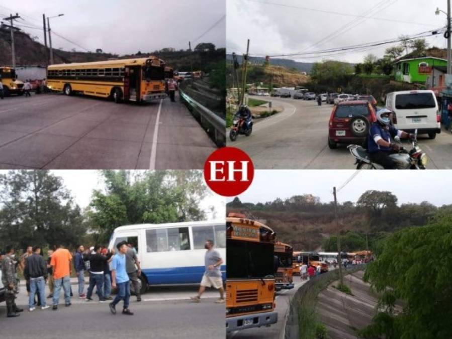 Paro de transporte público provoca enfrentamientos y caos en la capital (FOTOS)