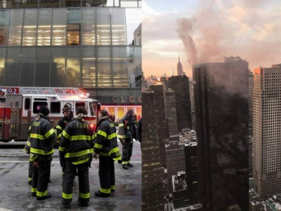 Las imágenes que no vio del incendio que se desató en la Torre Trump