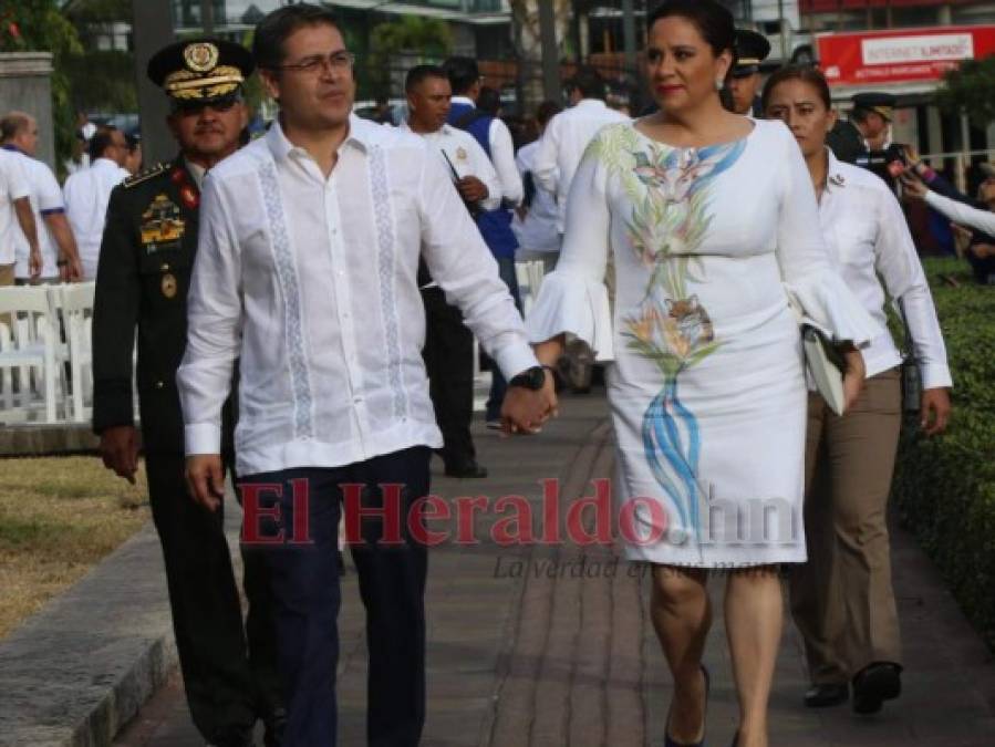 FOTOS: Así lució la pareja presidencial de Honduras en desfiles patrios