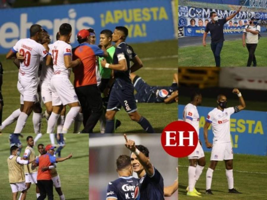 La bronca de Troglio, invitado de lujo: lo que no se vio en el Motagua-Olimpia (Fotos)