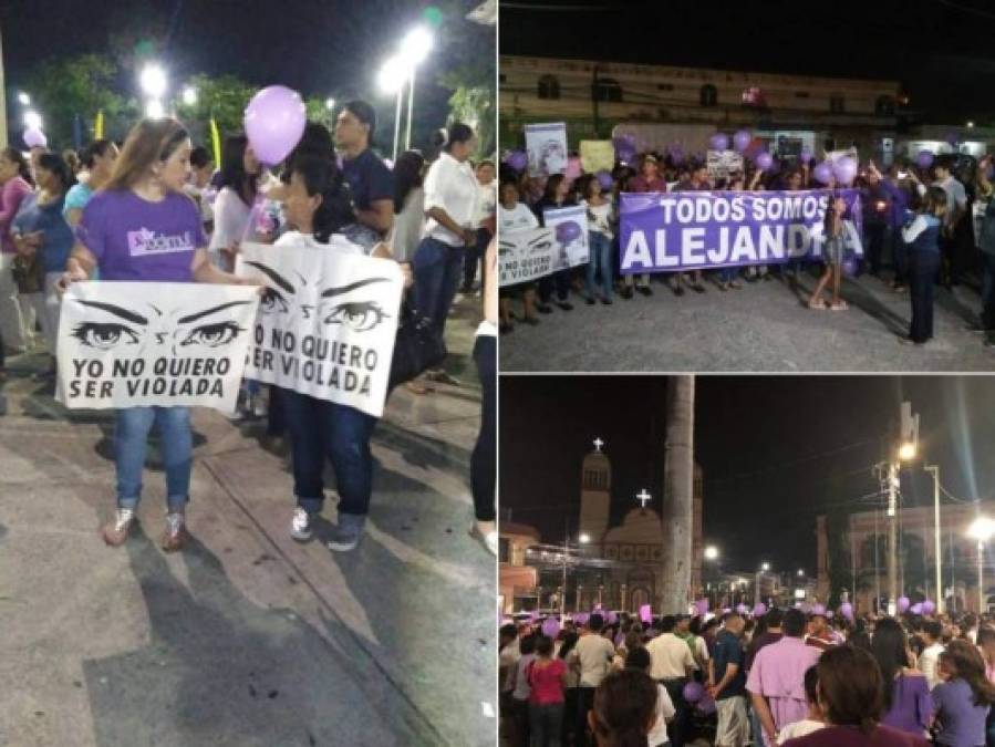 Con globos y carteles, ceibeños marcharon exigiendo justicia para hija de jueza víctima de violación