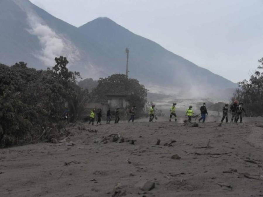 Así quedó la zona en donde se registró la erupción del volcán de Fuego en Guatemala