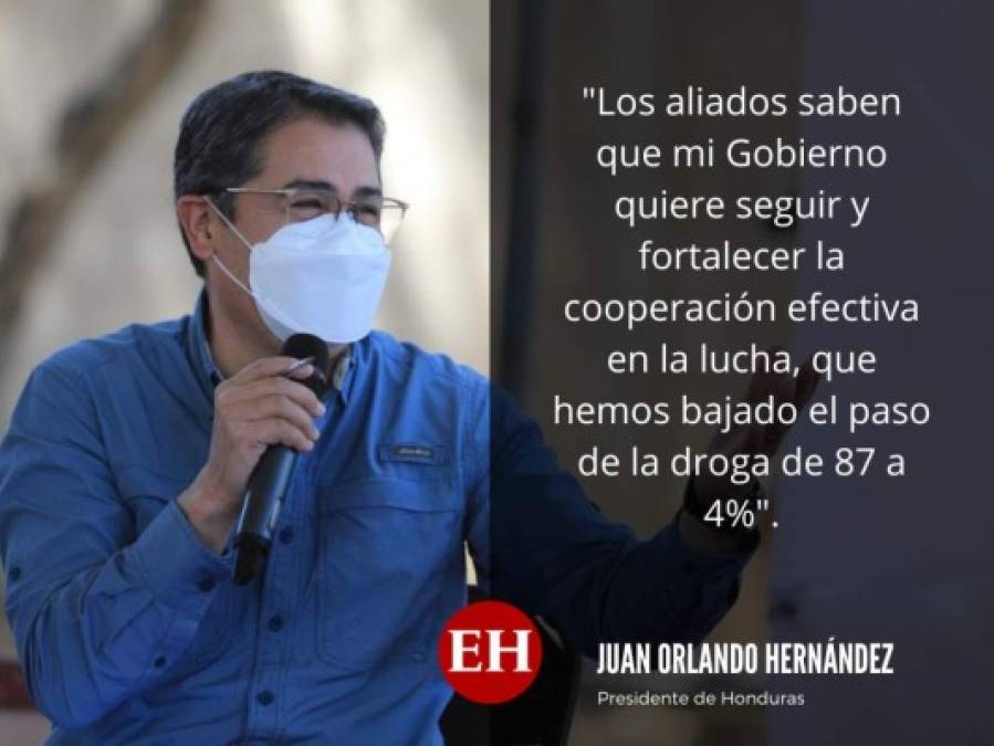 Frases del presidente Hernández sobre tratos de narcos con EE UU