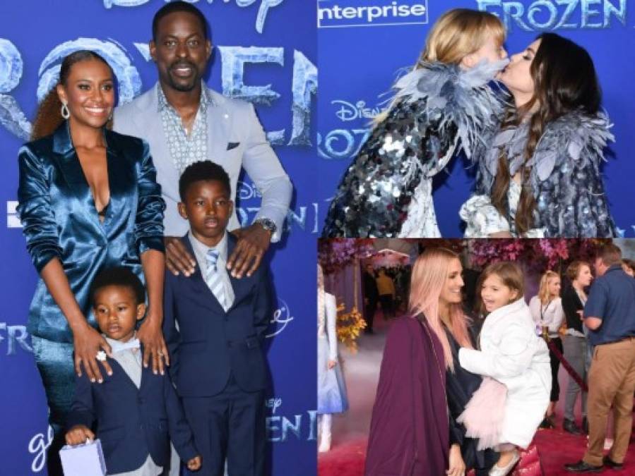 FOTOS: Así llegaron los famosos con sus hijos a la premier de Frozen II