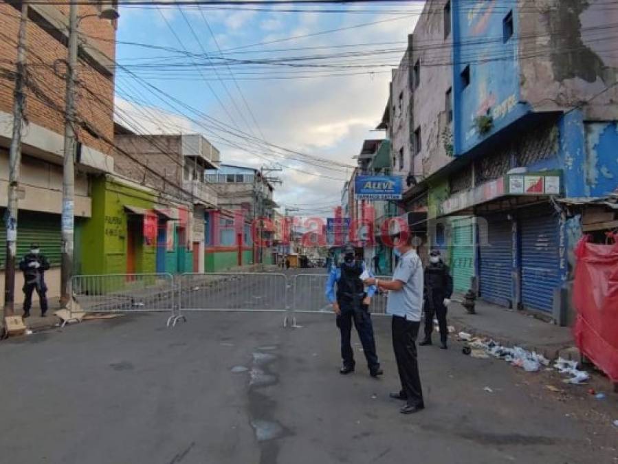 Con retenes policiales restringen paso en mercados de la capital