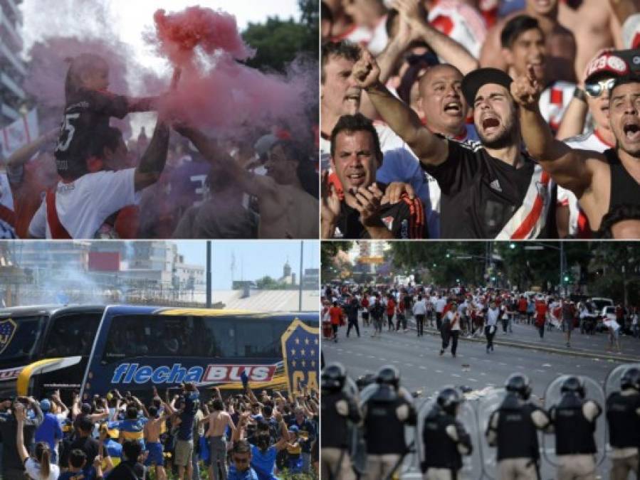Copa Libertadores: Así fue el enfrentamiento entre hinchas por el que se suspendió la final River Plate vs Boca Juniors (FOTOS)