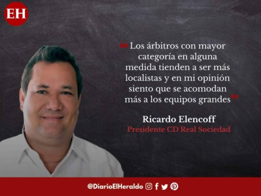 Ricardo Elencoff arremete contra el arbitraje y directivos del fútbol hondureño