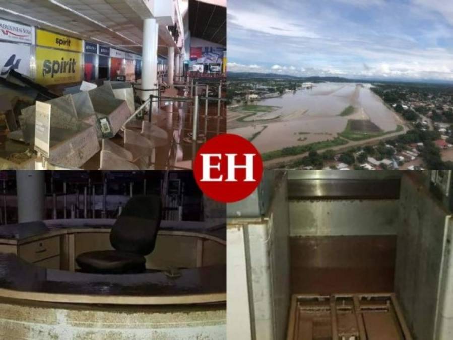 Así quedó el aeropuerto Ramón Villeda Morales tras las inundaciones por Eta (Fotos)