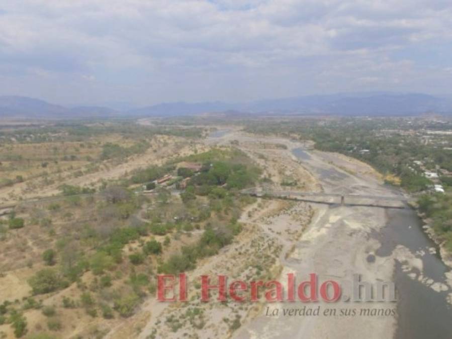 La sequía del río Choluteca reflejada en ocho imágenes