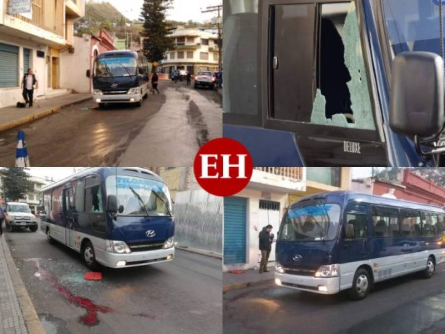 Rastros de sangre y destrozos: Así quedó el bus tiroteado en barrio Guanacaste