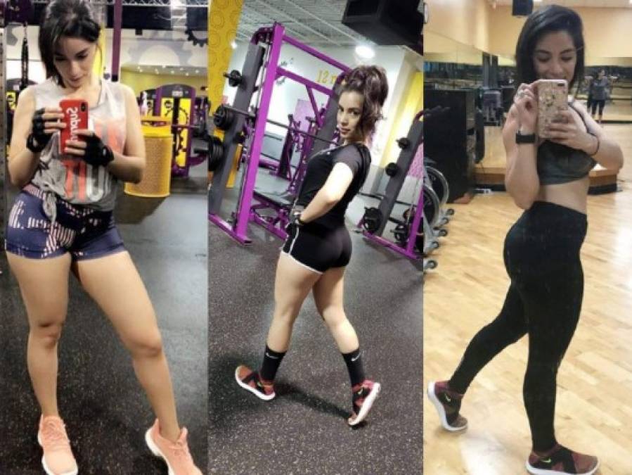 Las fotografías más sexys de la hondureña Fany Barber en el gimnasio