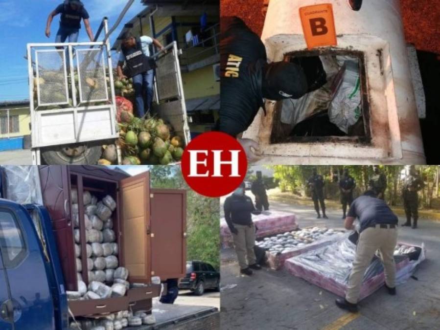 En muebles, cisternas y hasta frutas: los métodos para camuflar droga en Honduras
