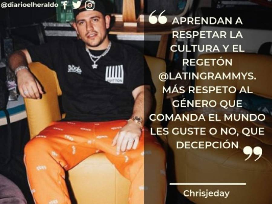 Las frases de enojo de reconocidos reguetoneros contra los Latin Grammy 2019