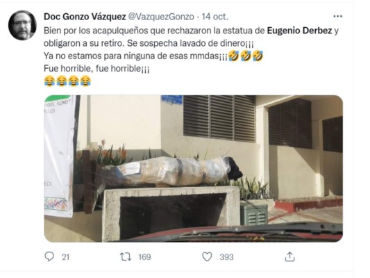 Eugenio Derbez recibe odio en redes sociales por estatua que le edificaron en Acapulco