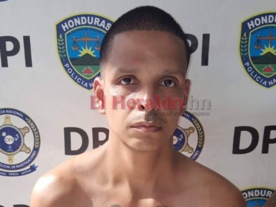 Las imágenes de un cabecilla y siete miembros de la pandilla 18 detenidos en San Pedro Sula
