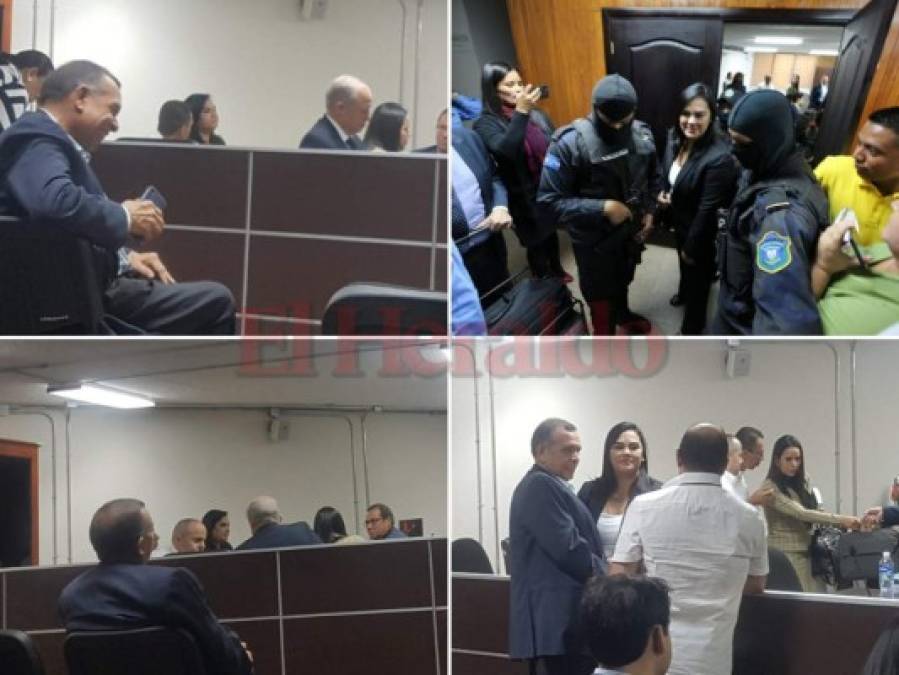 Las fotos del reencuentro entre Pepe Lobo y Rosa Elena Bonilla en los juzgados anticorrupción
