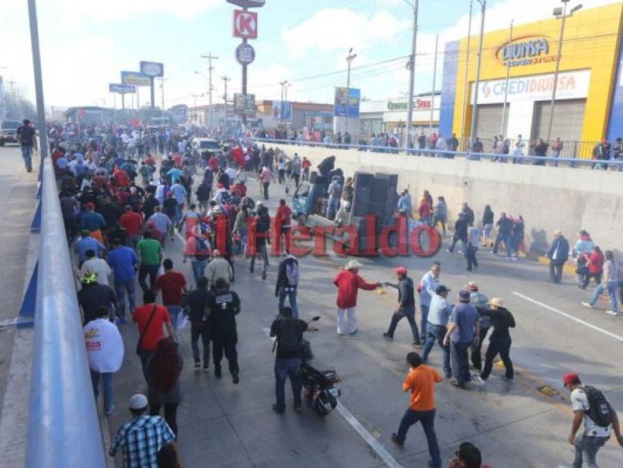 Alianza de Oposición realiza tomas en la capital durante investidura de Juan Orlando Hernández