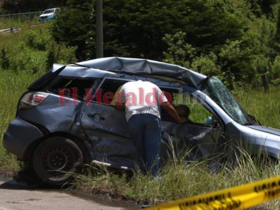 Dramáticas fotos del fatal accidente que dejó dos muertos en salida a Danlí