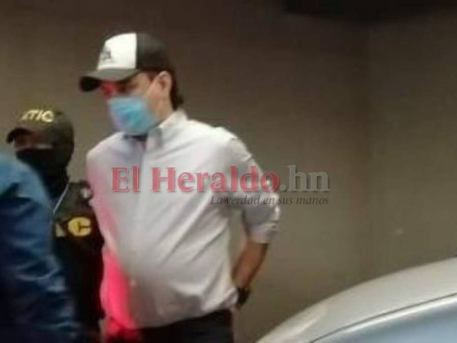 Esposado y con chaleco, así fue trasladado Marco Bográn tras ser capturado (FOTOS)