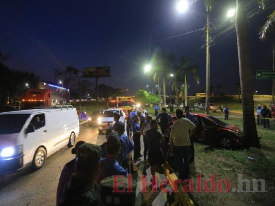 Así quedó la escena del crimen contra comerciante en el bulevar del Sur en San Pedro Sula