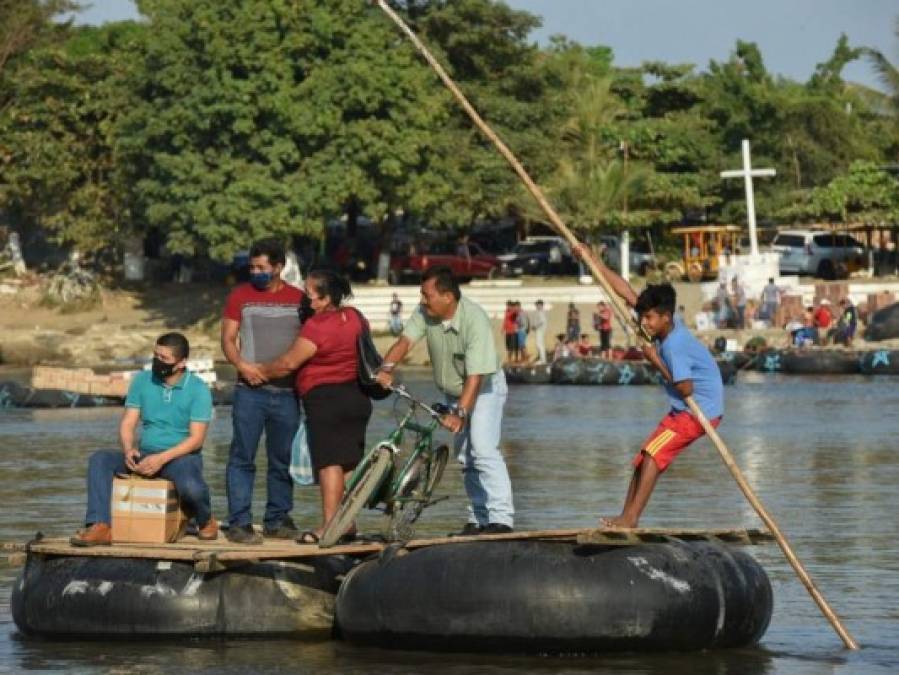 Caravana llega a Tecún Umán y halla blindada la frontera de México (FOTOS) 